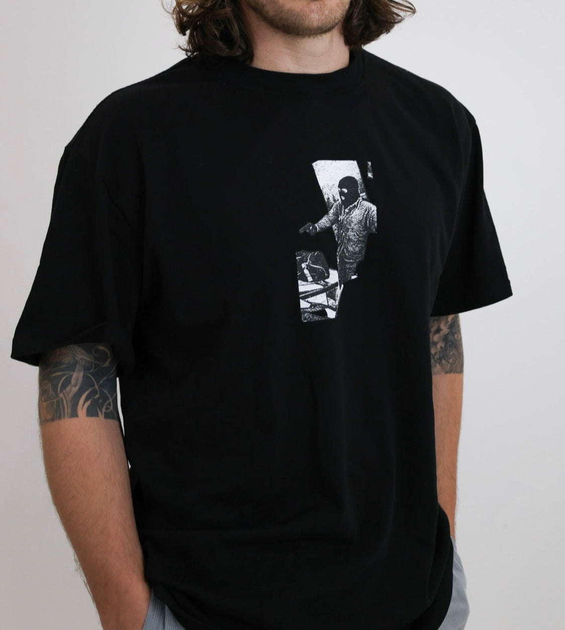 Postcard Bandit - Logo oversized tee black